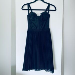 Guess Black Pleated Dress